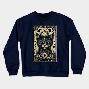 Devil Cat Tarot Card Crewneck Sweatshirt